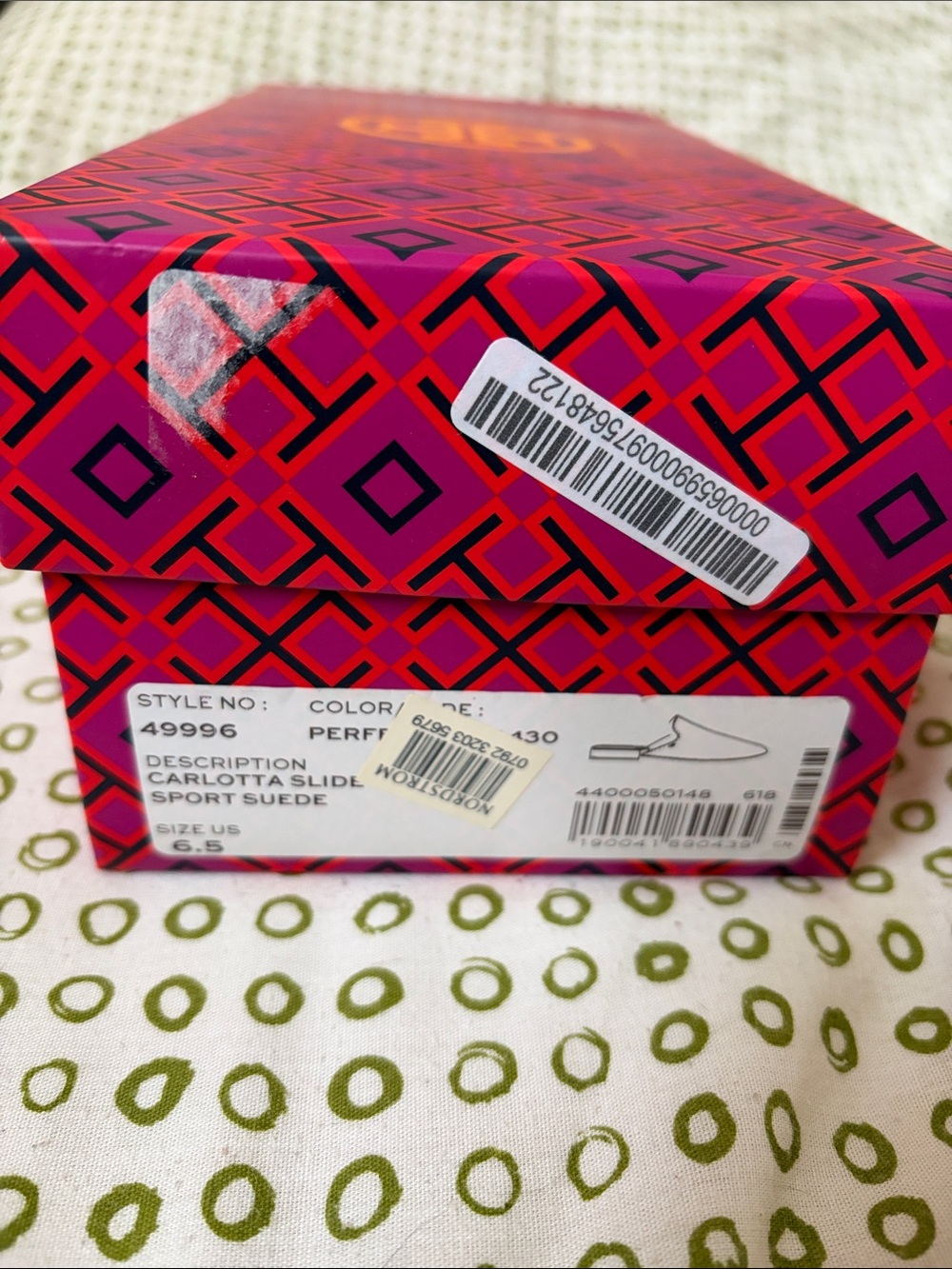 Tory Burch Carlotta Navy Suede Mule Slides - Picture 10 of 10